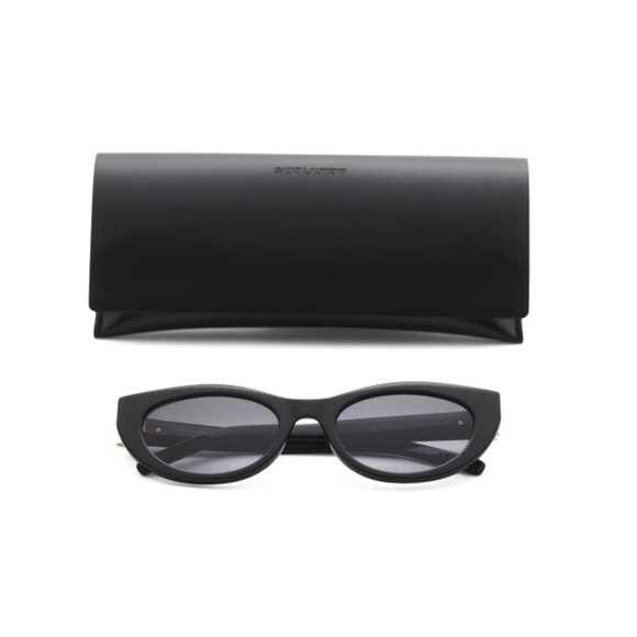 SAINT LAURENT Black 54mm Cat Eye Sunglasses - Picture 1 of 2
